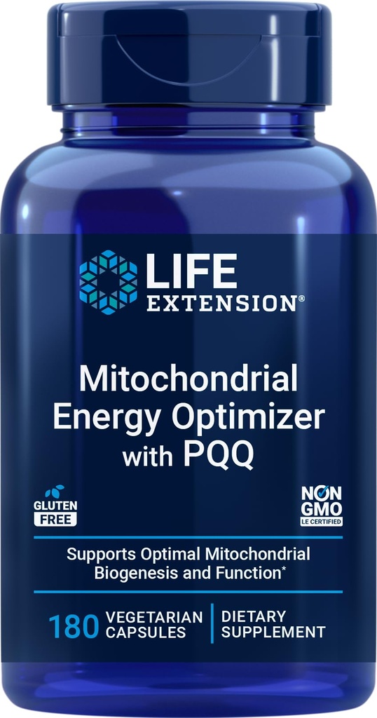 Extensie de viaţă Optimizer energie mitocondrială cu PQQ, 180 capsule vegetariene