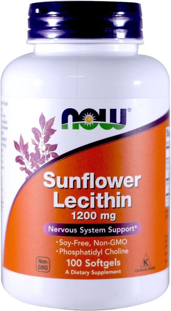 Acum alimente Floarea-soarelui lecitină Non-GMO, 1200mg, 100 Sgels (2 ambalaj)
