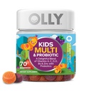 OLLY Kids Multivitamine & Gummy Probiotic, Suport digestiv, Vitamine A, D, C, E, B, Zinc, Supliment masticabil, Aroma Berry, 35 de zile de aprovizionare - 70 Conte