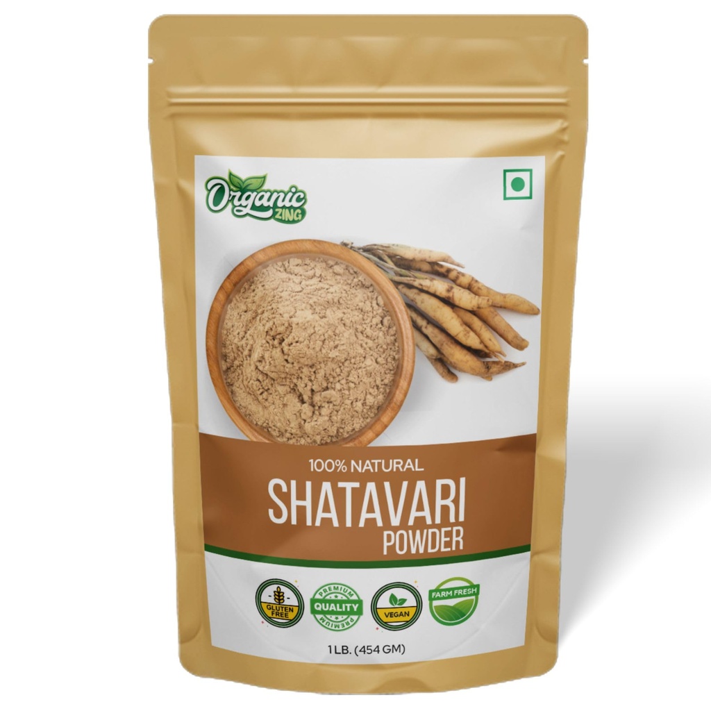 Pulbere organică Shatavari pentru sănătate 16 oz (454 grame) Cutie cu 1