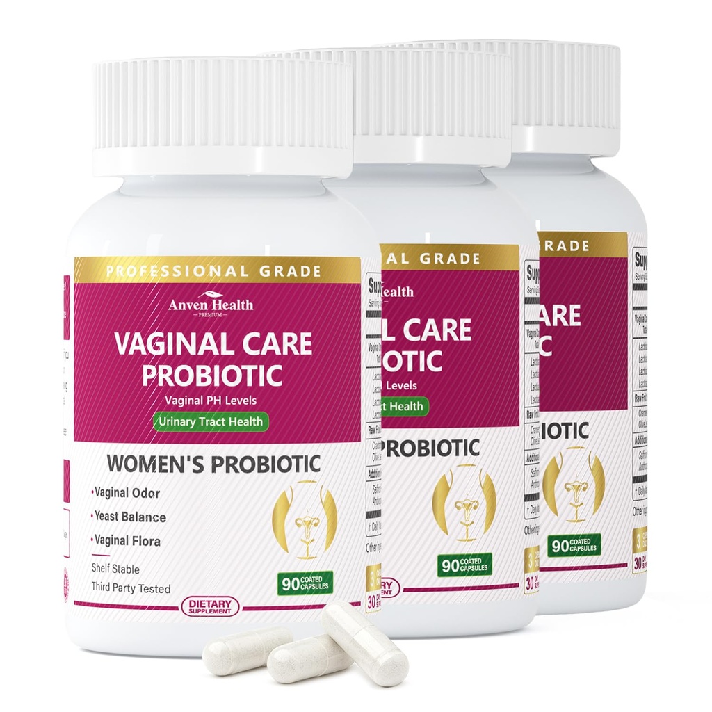Probiotice vaginale pentru femei pH Echilibrul cu prebiotice - 60 Miliarde de femei Probiotice pentru Flora Vaginala, Odor, Drojdie si Digestive Sanatate cu Saffron, Cranberry, Vegan & Non-GMO 