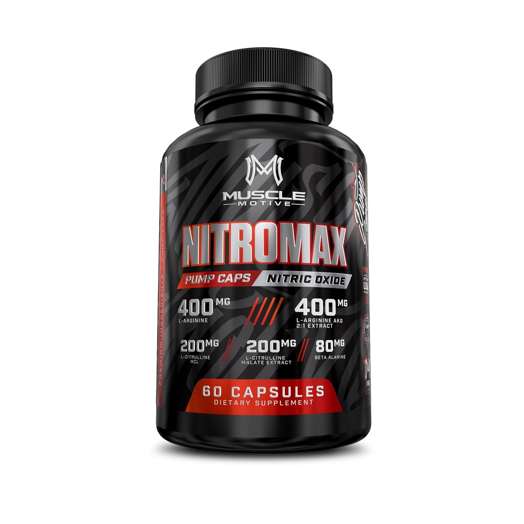 Oxid de azot Booster 3000mg cu L-Arginină, L-Citrulină - Suplimentul de pregătire pentru creșterea musculară, rezistență, energie, pompe, vascularitate - non-GMO - 60 capsule