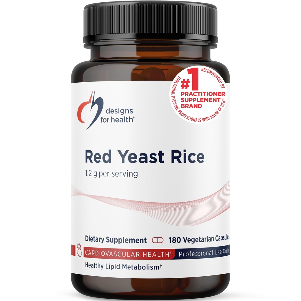 Proiectări pentru sănătate RYR Synergy - Red Yeast Rice Supliment - 1200 mg Red Yeast Rice + CoQ10 pentru a sprijini sănătatea cardiovasculară + Menţinerea nivelurilor de lipide în intervalul normal (120 capsule)