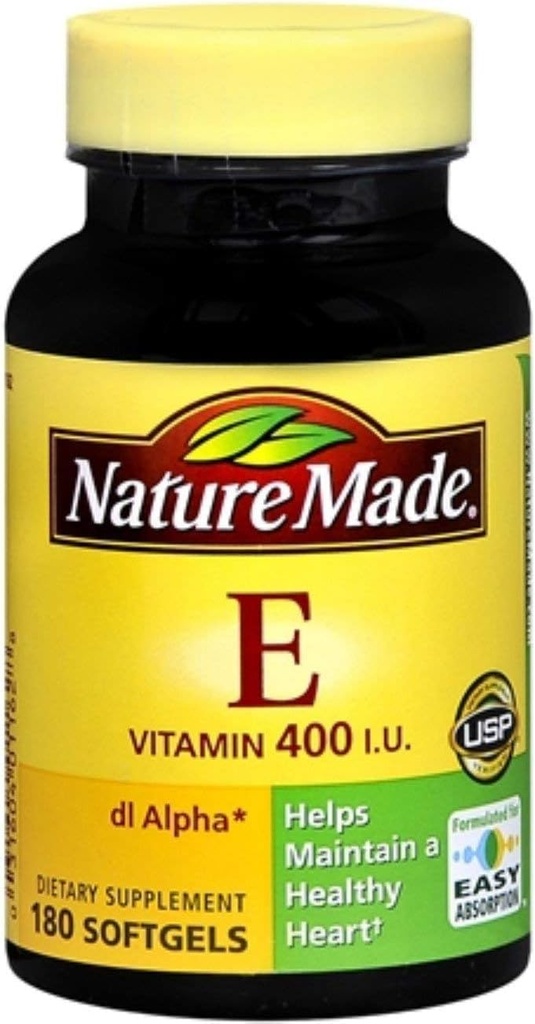 Natura L-Alpha Vitamina E 400 UI Softgels 180 Geluri Soft (Pachet de 8)
