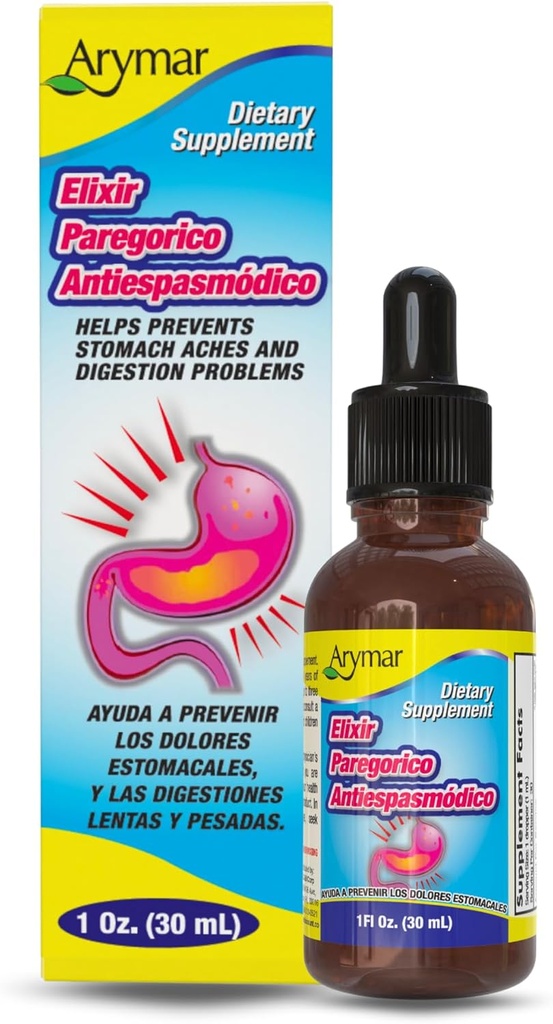 Arymar Elixir Paregorico Antiespasmodico - Supliment suport digestiv - 1 oz
