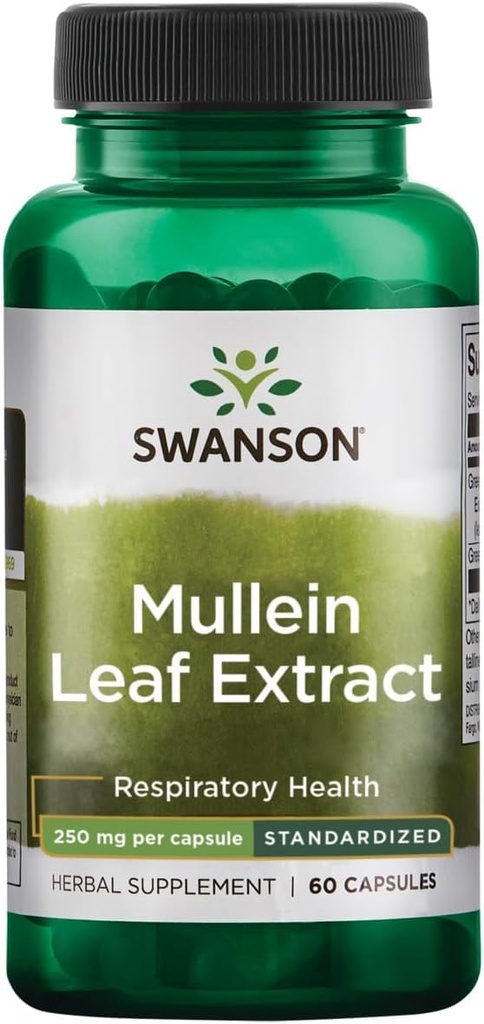Swanson Mullein Leaf Extract - Standardizat 250mg 60 Capsule
