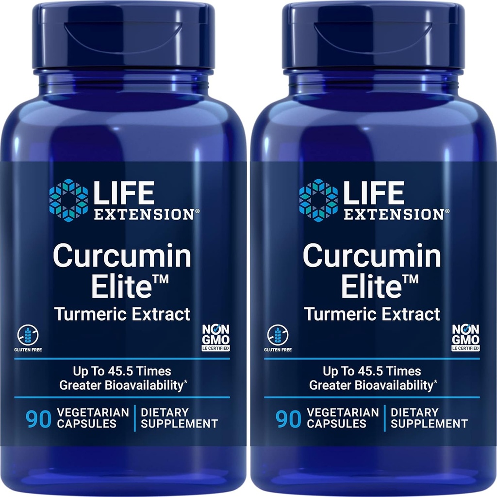 Extensie de viață Curcumin Elite Extract de turmeric, 90 de capace (Pachet de 2)