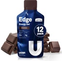 UCAN Edge Energy Gel Shots, Chocolate (12, 2 Ounce Packets) pentru rularea, formare, antrenamente, Fitness, Ciclism, Crossfit, Sugar-Free, Vegan, & Keto Friendly Energy