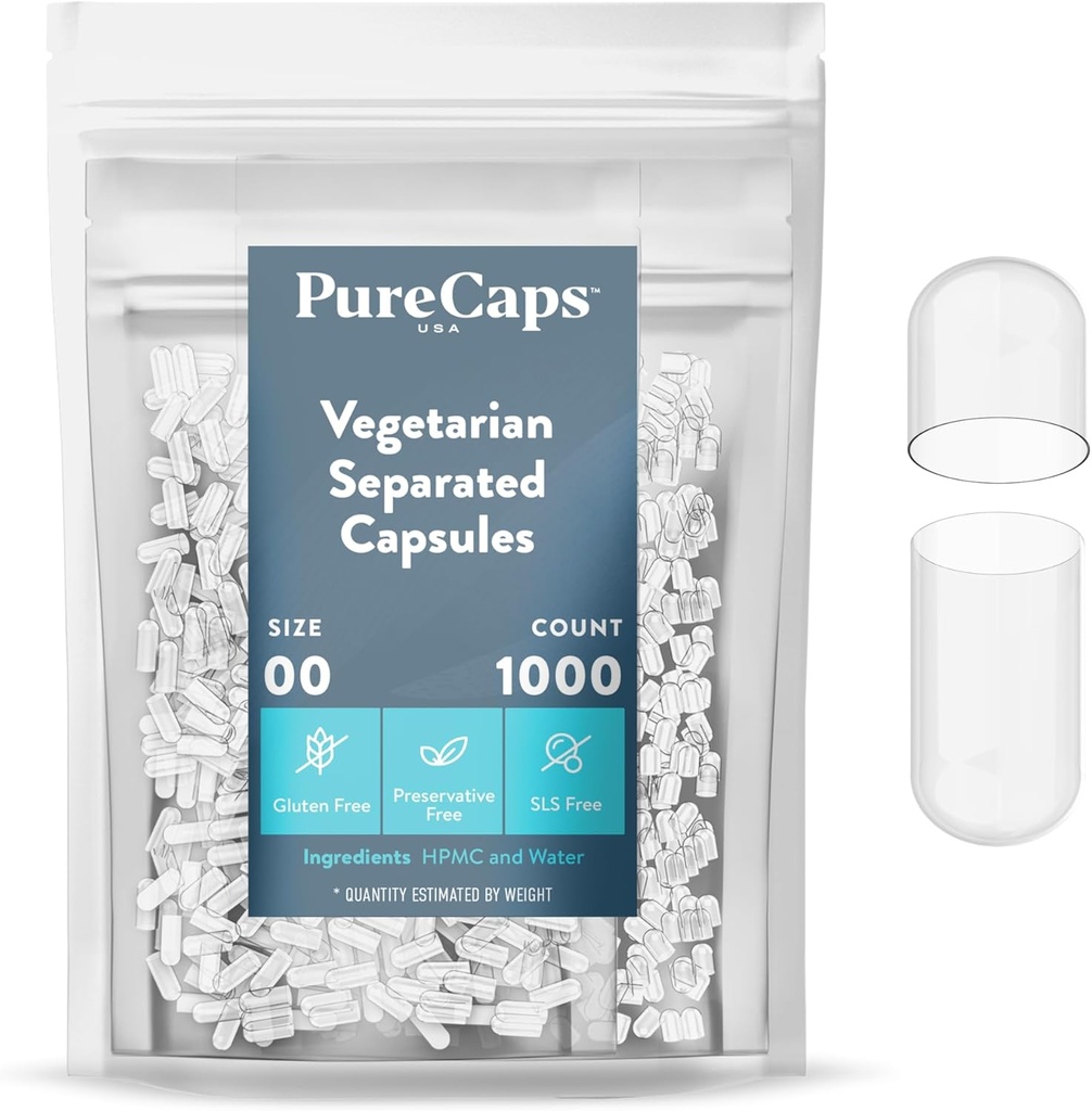 PureCaps Statele Unite ale Americii - goale Vegetarian şi Vegan Pilula Capsule dimensiune 00 