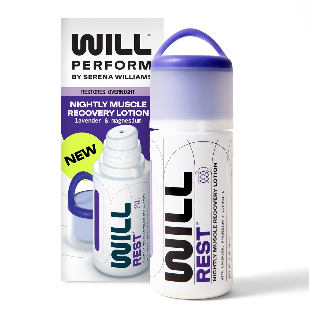 Loţiune de magneziu lavandă pentru somn de Serena Williams I Cream de magneziu topic Nightly pentru relaxare I Vitamina D & Geranium Loţiune lavandă pentru o mai bună somn şi ajutor I 3 FL Oz