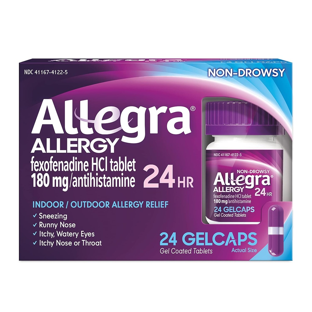 Allegra 24 ore Gelcaps Dimensiune 24ct Allegra 24 ore Gelcaps 24ct