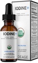 Codeage USDA Picături certificate de iod organic - 250 MCG per servire - 1+ an de aprovizionare - supliment de iod lichid - Iod pur, limpede - picătură lichidă de iod de potasiu Vegan - 2 fl oz