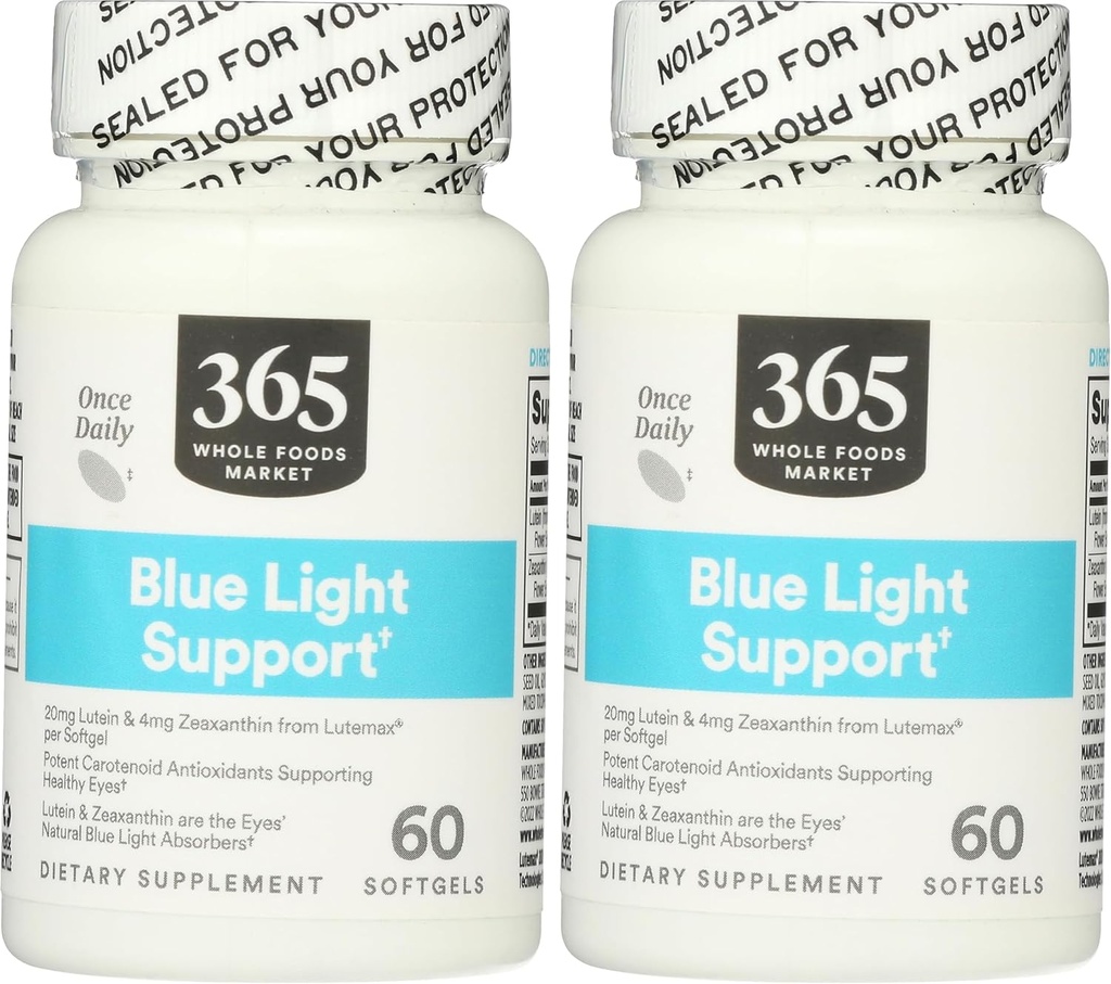 Whole Foods Market, Lutein 20mg Zeaxantină, 60 Count (Pachet de 2)