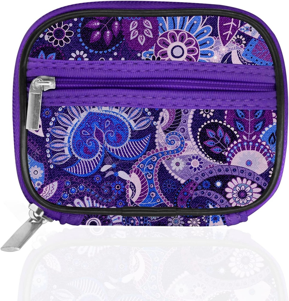 Serfeymi Weekly Travel Pill Organizator caz pentru Pursa cu cutie de 7 zile detașabile, Moda Pilula Container pentru Medicina, Vitamina, Supliment - Purple 01