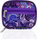 Serfeymi Weekly Travel Pill Organizator caz pentru Pursa cu cutie de 7 zile detașabile, Moda Pilula Container pentru Medicina, Vitamina, Supliment - Purple 01