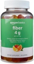 Basics Fiber Gummies for Digestive Health and Regularity, Orange, Lemon & Strawberry Flavors, 90 Count, Pack of 1 (Previously Solimo)