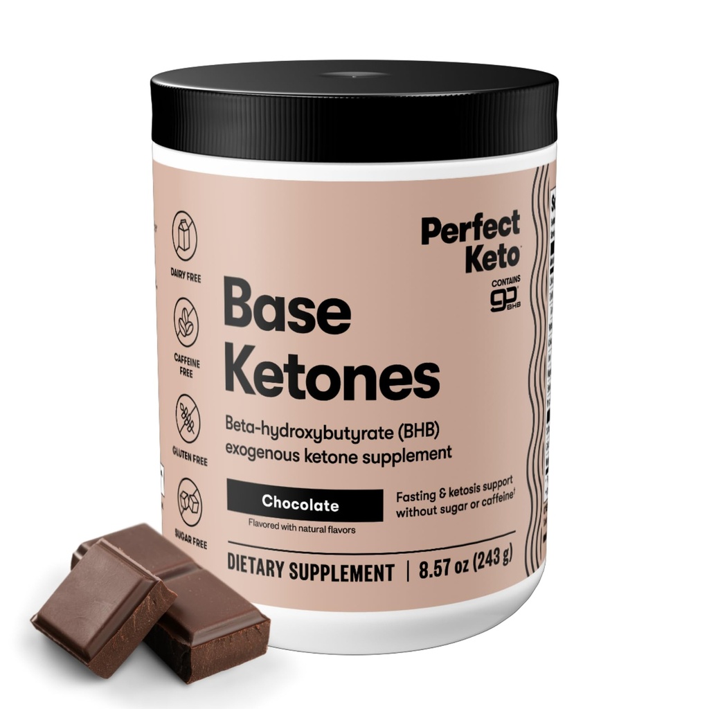 Pulbere Keto Exogene Ketones, Sare BHB pentru Ketosis & Fasting Support, Electroliti pentru Hidratare, Cafeina Free Energy, Ciocolata, 8.57 oz
