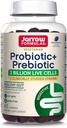 Jarrow Formulas Probiotic+ Prebiotic Dietary Supplement, Digestive Health, Gut Flora+Immune Health - 2 Miliarde CFU - 2 Studii clinice Strains - 60 Gume - Blackberry Flavor