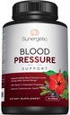 Supliment Premium de suport al tensiunii arteriale pentru sănătatea cardiovasculară și cardiacă cu usturoi, Hawthorn & Hibiscus (90 capsule)