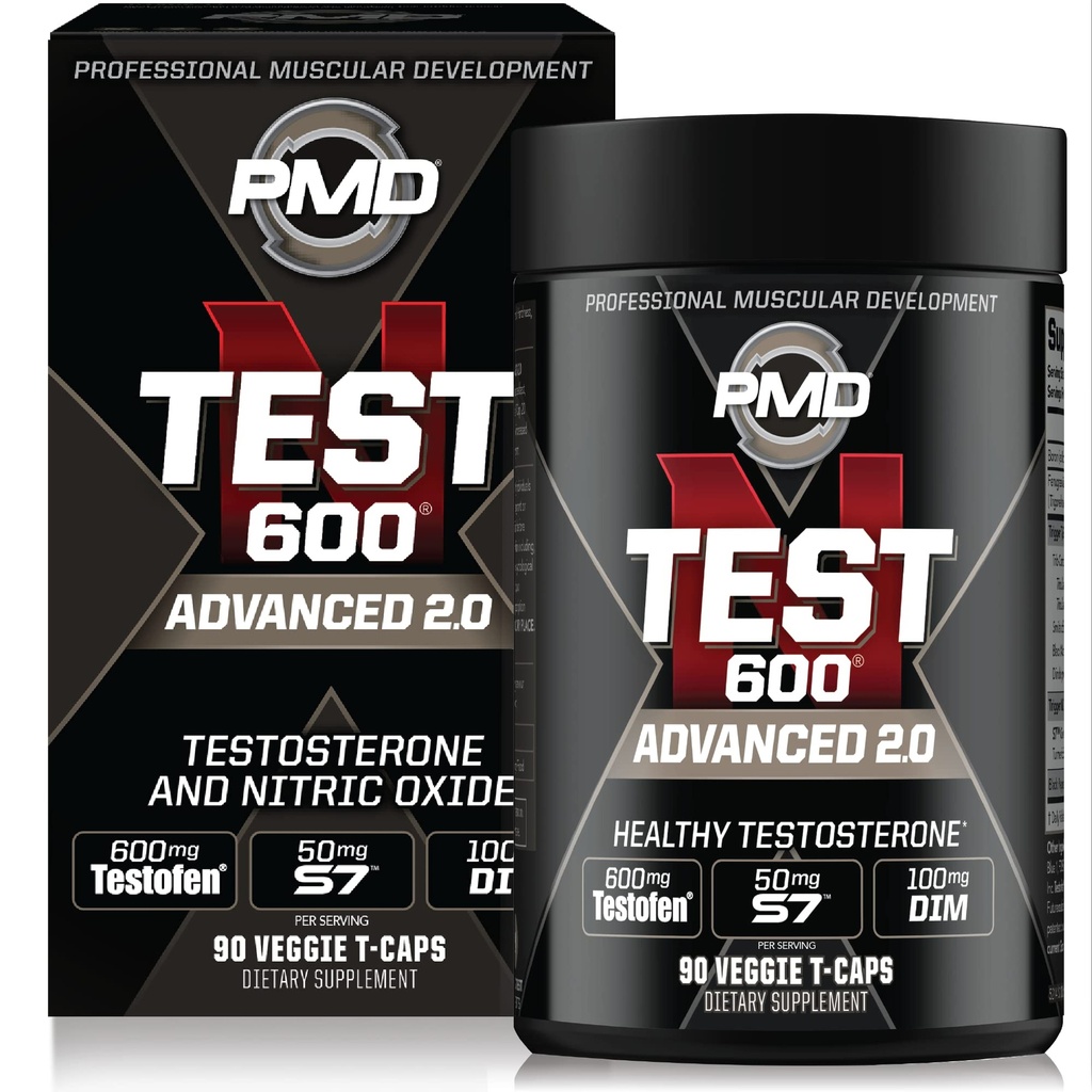 MPD Sports N-Test 600 Advanced Nitrotic Oxid Booster pentru bărbați - cu Clinical Studied Testofen - Lean Muscle and Force Gains with Estrogen Suppression (90 Veggie -Caps)