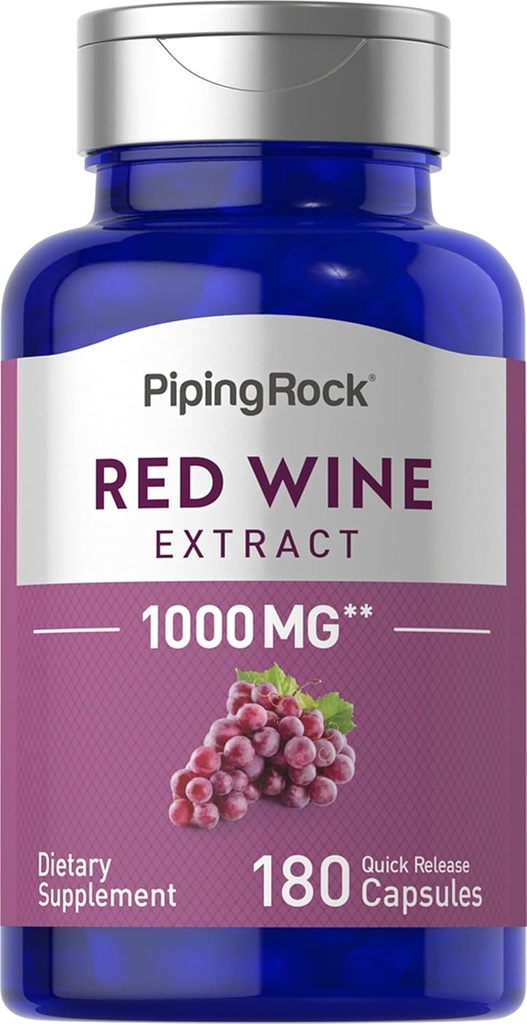 Piping Rock Red capsule extract de vin 1000mg 