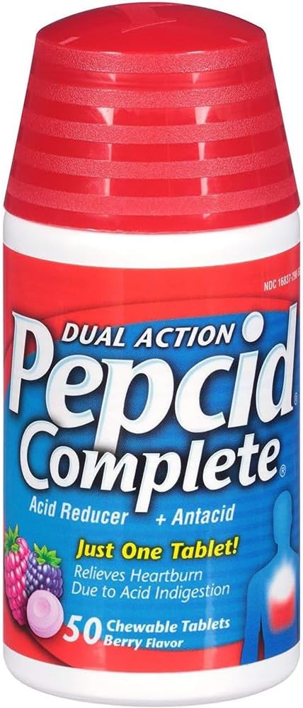 Pepcid Complete Berry Flavor - 100 comprimate masticabile (50ct x 2 flacoane)