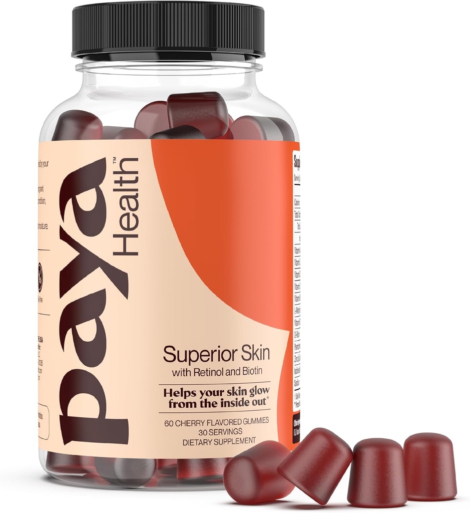 Piele Retinol şi Gume Biotin pentru piele curată, netedă, păr şi unghii sănătoase 