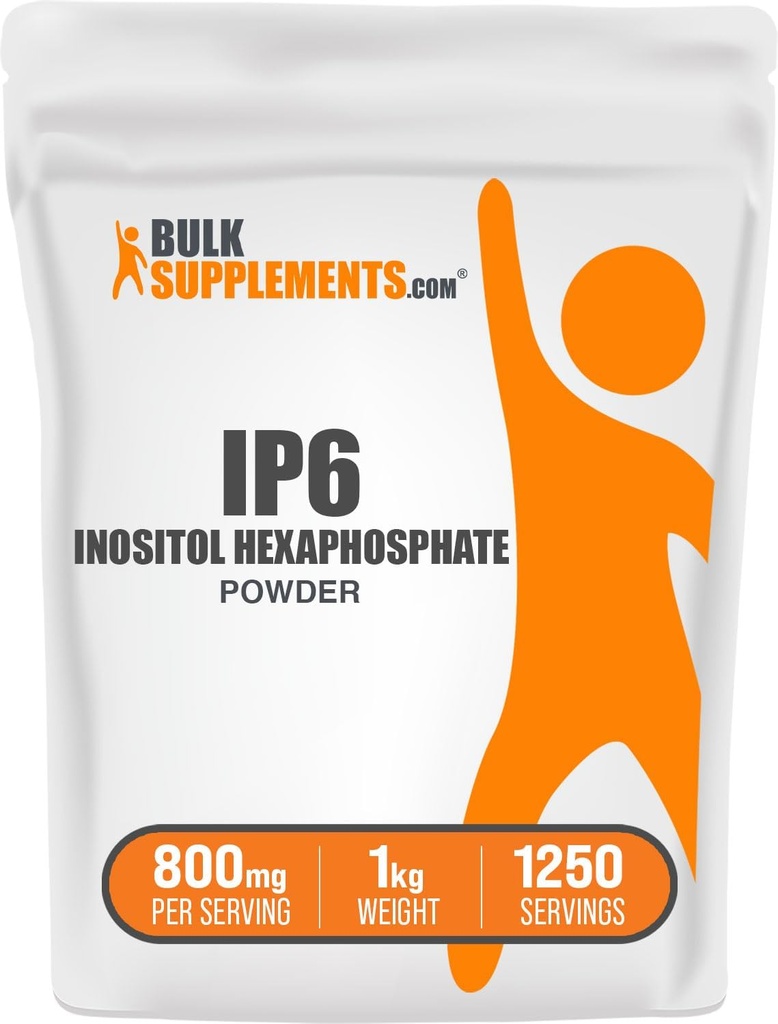 BulkSupplements.com IP6 Pulbere - Inositol Hexafosfat, IP6 Supliment - Inositol Supliment pentru Suport Imun, Gluten gratuit, 800 mg per Serving, 1kg (2,2 lbs) (Pachet de 1)