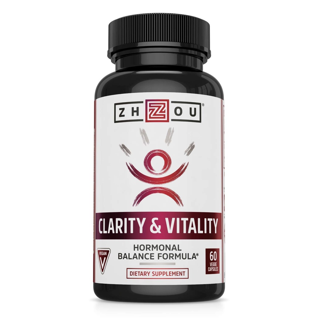 ZHOU Claritate și Vitalitate (Fost DHEA) 50 mg, Formula de echilibru hormonal pentru femei și bărbați, Îmbătrânire sănătoasă, Non-GMO, Vegan, Gluten Free, 60 capsule