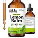 Balsam de lamaie salbatica si organica - Supliment de sustinere a dispozitiei - Melissa Lemon Balm Leaf Extract picături - Vegan, Sugar & Alcool - supliment de calmare gratuit - 4 fl oz