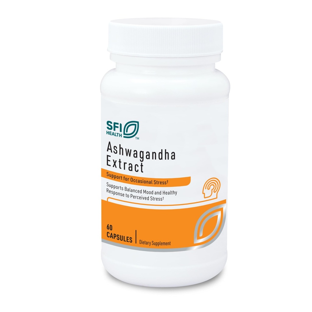 SFI Health Klaire Labs Ashwagandha Extract 300mg - Ashwagandha Supliment pentru promovarea memoriei, funcţie cognitivă şi răspuns de stres sănătos - Extract de rădăcină hipoalergic Ashwagandha (60 capsule)