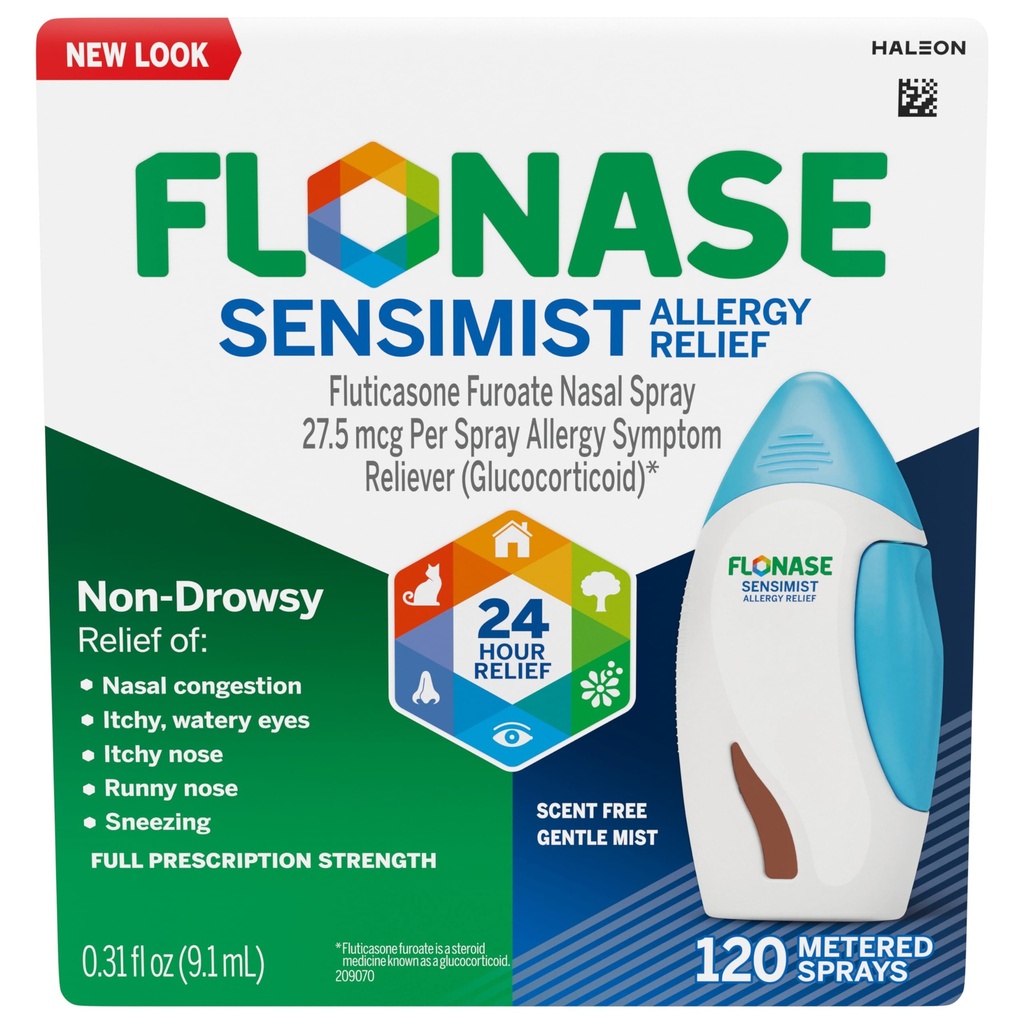 Flonase Senziist Alergie Relief Nasal Spray pentru non-Drowsy, 24-Hour Multi-Symptom Alergie Descarcă 120 Spray-uri