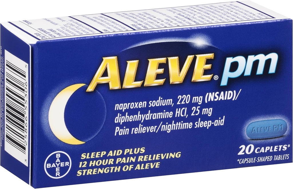 Aleve PM Caplets, 20 Count