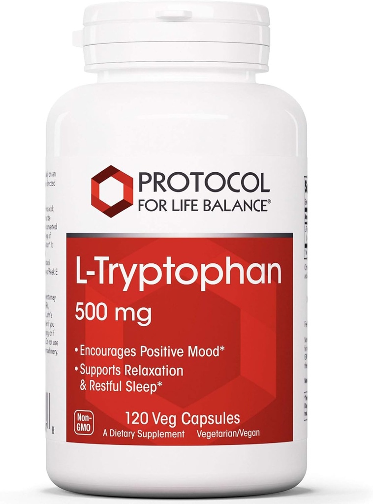 Protocol pentru echilibru de viață - L-triptofan 500 mg - 120 Veg capsule