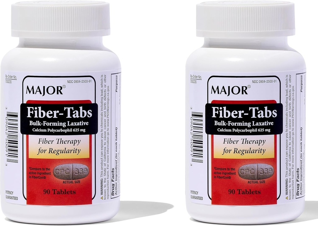 Tablete de 625 Mg Fibră - Terapie cu fibre pentru regulatitate - Constipaţie ocazională Relief pentru adulţi - 90 Count (2 ambalaj)