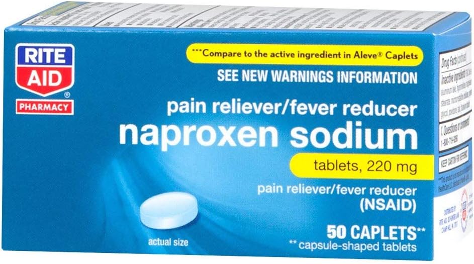 Rit de ajutor Naproxen dureri de sodiu Pastile de relief, 220 mg Caplete - 50 Conte 