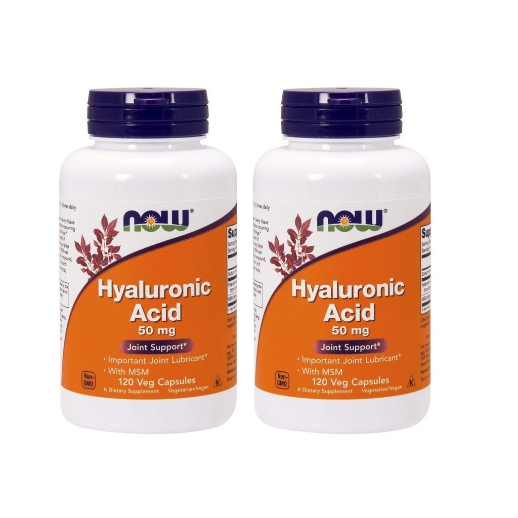 Acum alimente Acid hialuronic cu MSN, 120 capsule (Pachet de 2)
