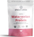 Sprout Living Simple Pepene verde Seed Proteine Pulbere, 12 Grams Organic Pe bază de proteine Pulbere fără îndulcitori artificiale, non-GMO, Vegan, Gluten gratuit, Keto Drink Mix (10 oz)