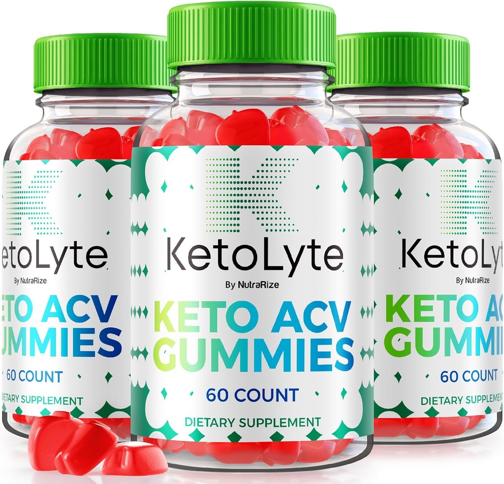 NutraRize (Pachet de 3 KetoLyte Keto ACV Gummies, Formula avansată, Keto Apple Cider Vinegar 1000MG Supliment, Toate vitaminele naturale Keto ACV, Recenzii oficiale Keto Lyte (180 Gummies)