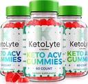 NutraRize (Pachet de 3 KetoLyte Keto ACV Gummies, Formula avansată, Keto Apple Cider Vinegar 1000MG Supliment, Toate vitaminele naturale Keto ACV, Recenzii oficiale Keto Lyte (180 Gummies)