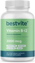 BESTVITE Vitamin B12 (Methylcobalamin) 2000mcg (240 Vegetarian Capsules) (Methyl B12) - No Stearates - Vegan - Non GMO - Gluten Free