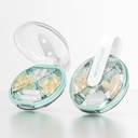 Case pilula mici, cutie pilula drăguț pentru Purse & Pocket, 4 Compartiment Deținătorul de pastile detașabile, Portable Travel Pill Organizator pentru vitamine, Suplimente, Uleiuri de pește (Green)