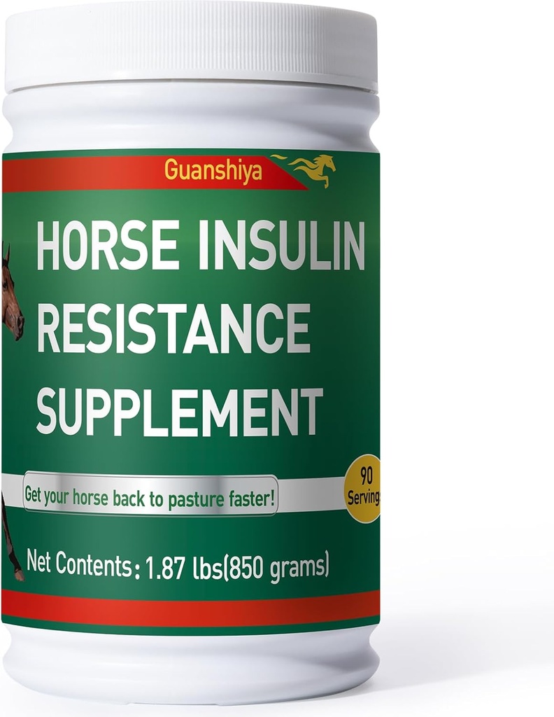 Rezistenţă la insulină Suplimentul pentru cai - Laminită Cai Tratament- Laminită Naturală Laminită Pudră Herbală pentru Laminită Sore Feet & Cronică, 1,87lb (Suficienţă de 90 zile)