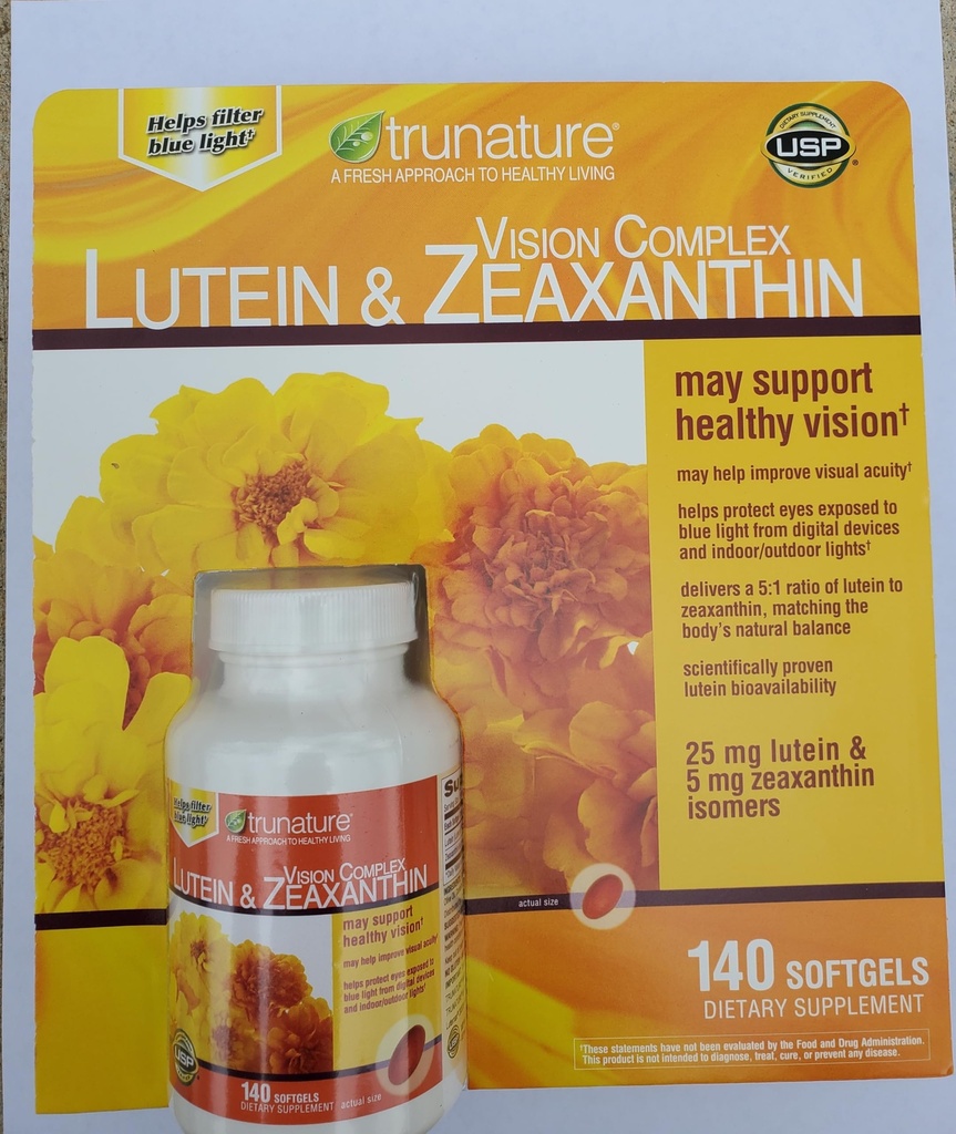 Tru-Nature Vision Complex Lutein & Zeaxanthin, un Bundle de 140 Softgels