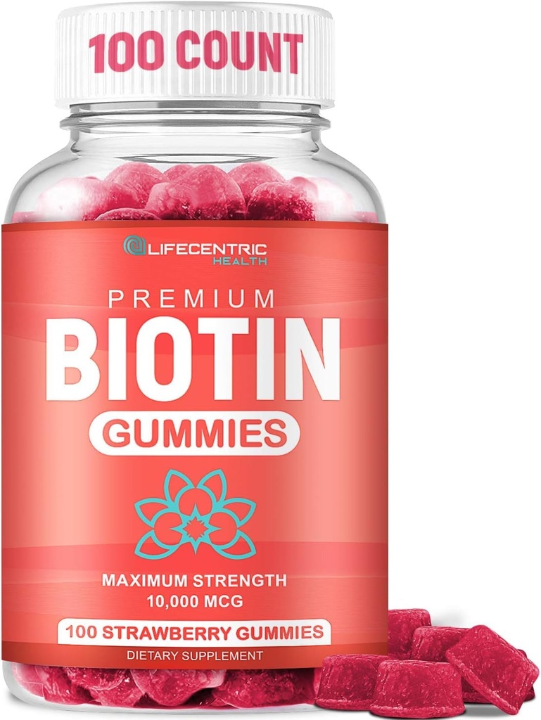 Biotin Gummies pentru cresterea parului 