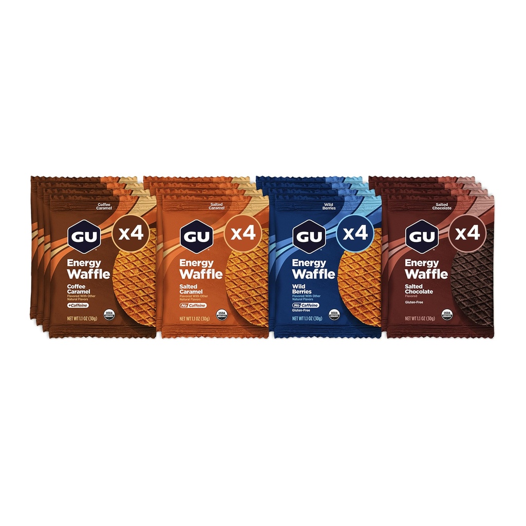 GU Energie Stroopwafel Variety Pack Sport Nutritie Vafe, Cafeina Inclus, și Kosher lactate, On-The-Go energie pentru orice antrenament, 16 Conte