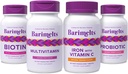 BariMelts Complete post-chirurgie Bariatrica Bundle - Multivitamine, Fier cu vitamina C, Biotina si Probiotice