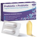 Probiotice vaginale, Prebiotice Infuzate cu acid hialuronic, Tea Tree, şi vitamina C&E, pH-ul de susţinere a balanţei Formula lupte uscat, Odor şi Discomfort, Restaurare Feminine Health(12 Counts)