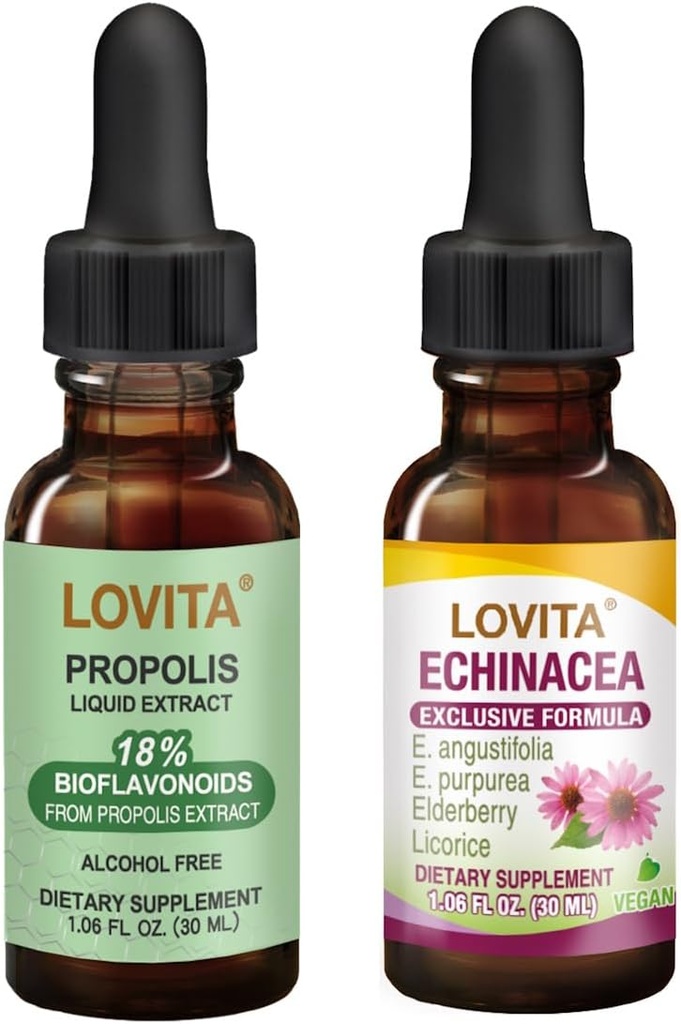 Lovita Bee Propolis & Echinacea Lichid Nutrient Suplimente Bundle