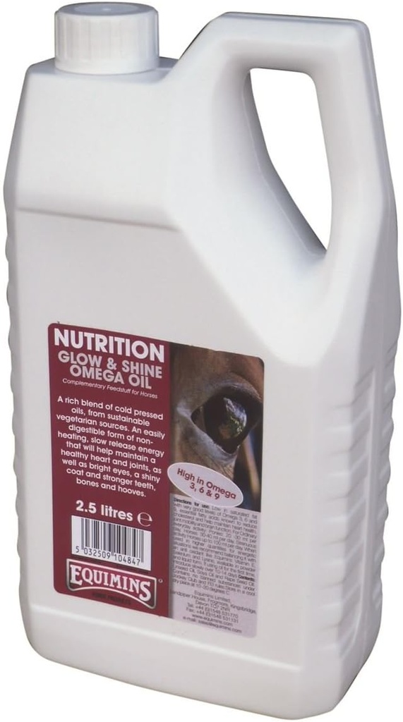 Glow și Shine Omega Ulei, Equimins, Cai Nutriție și Suplimente, 2.5L